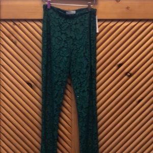 Sandro NWT Green Lace Pants